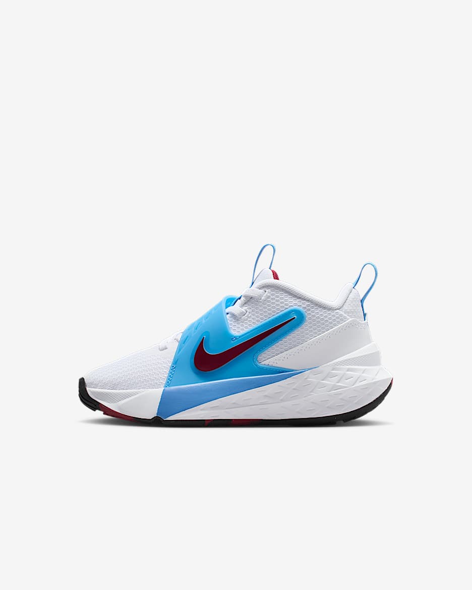 Scarpa Nike Team Hustle D 12 – Bambino/a - Bianco/University Blue/Nero/Team Red