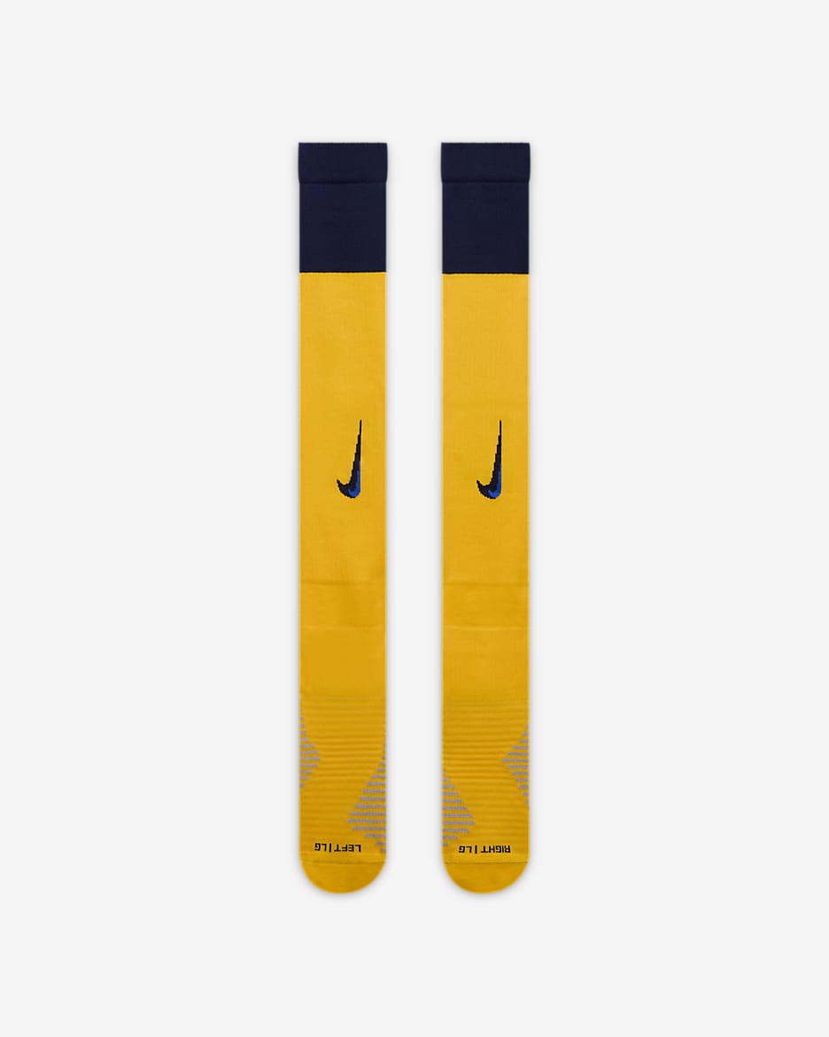 Inter Milan 2024/25 Strike Third Nike Football Knee-High Sock - University Gold/Blackened Blue/Blackened Blue