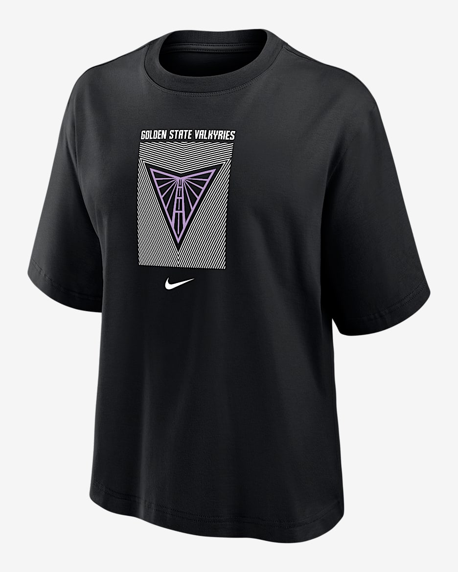 Playera Nike de la WNBA de corte cuadrado para mujer Golden State Valkyries - Negro
