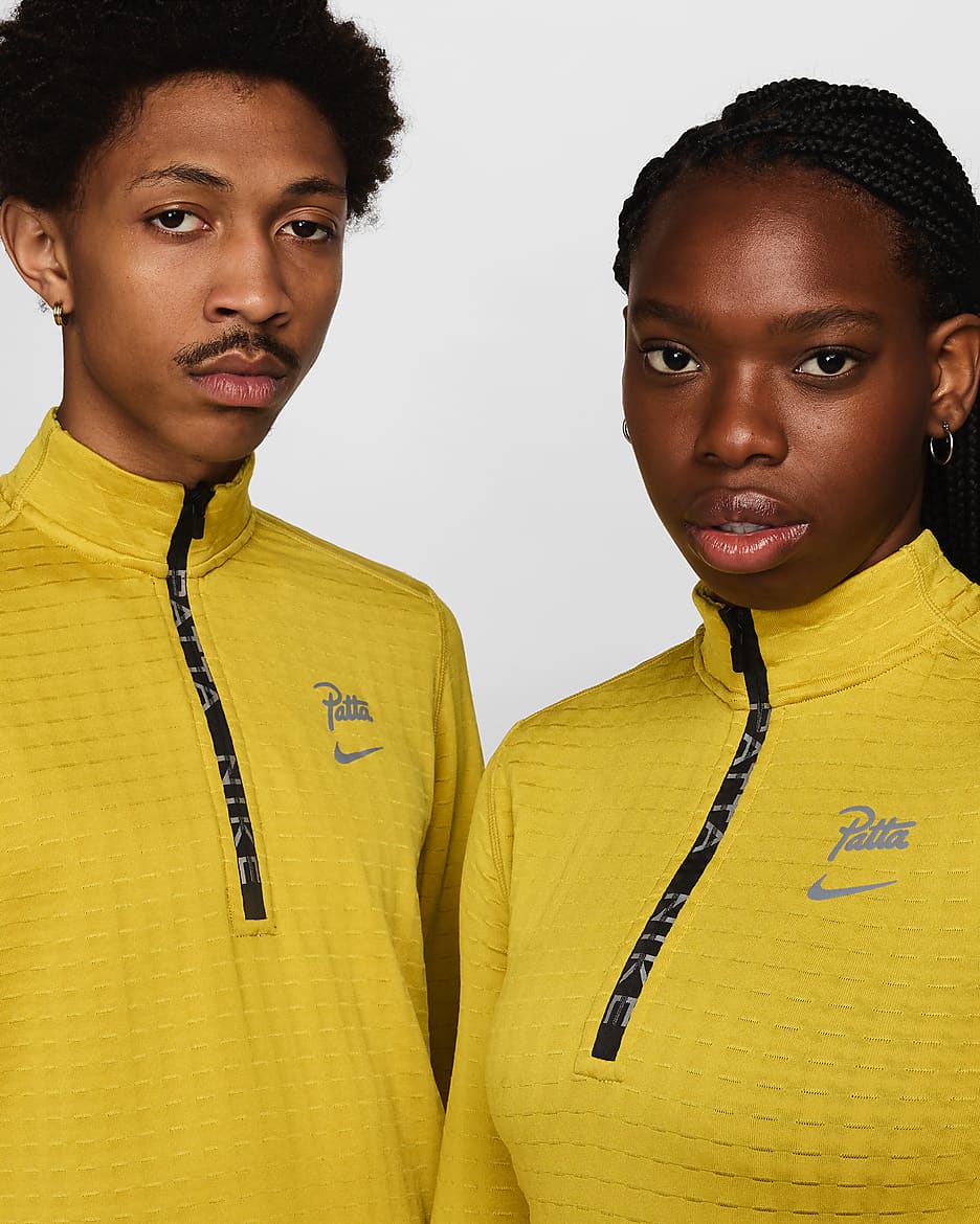 Nike x Patta Running Team Longsleeve mit Halbreißverschluss - Saffron Quartz