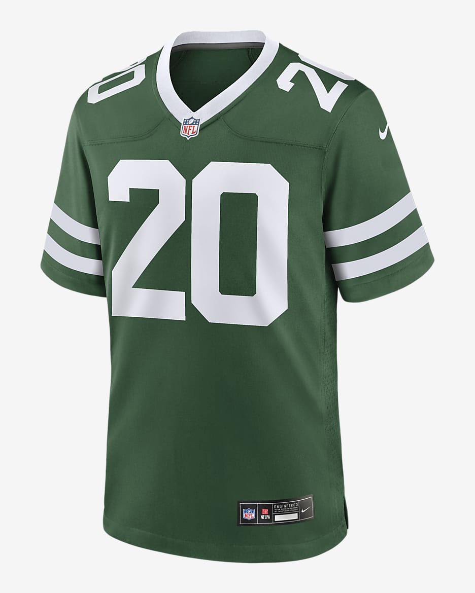 Jersey de fútbol americano Nike de la NFL Game para hombre Breece Hall New York Jets - Verde