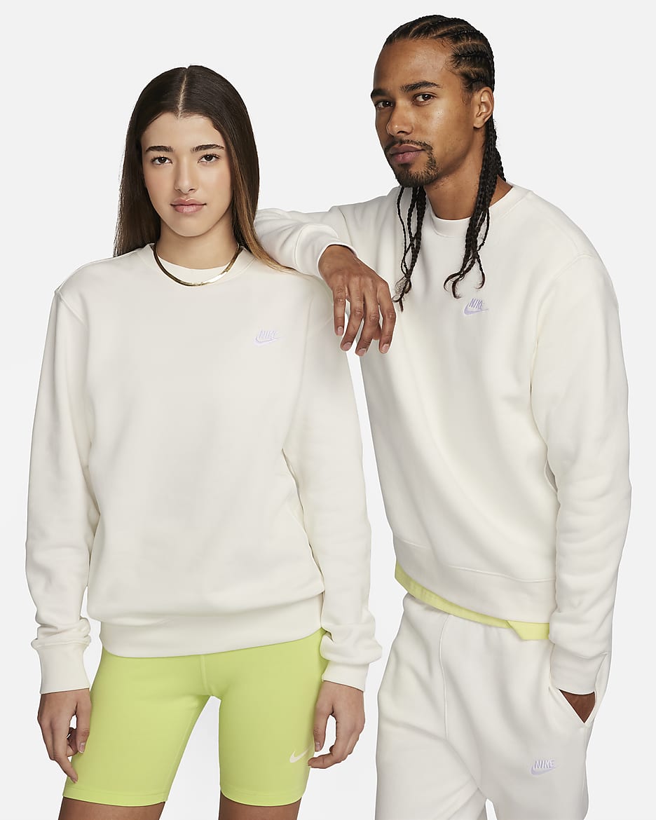 Nike Sportswear Club Fleece Men's Crew - Sail/White