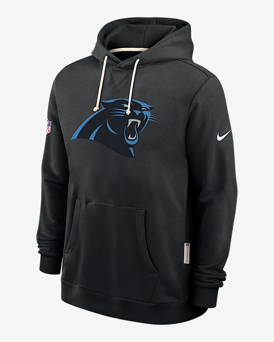 Carolina Panthers Initial Home Sideline Men's Nike Dri-FIT NFL Pullover Hoodie - Black