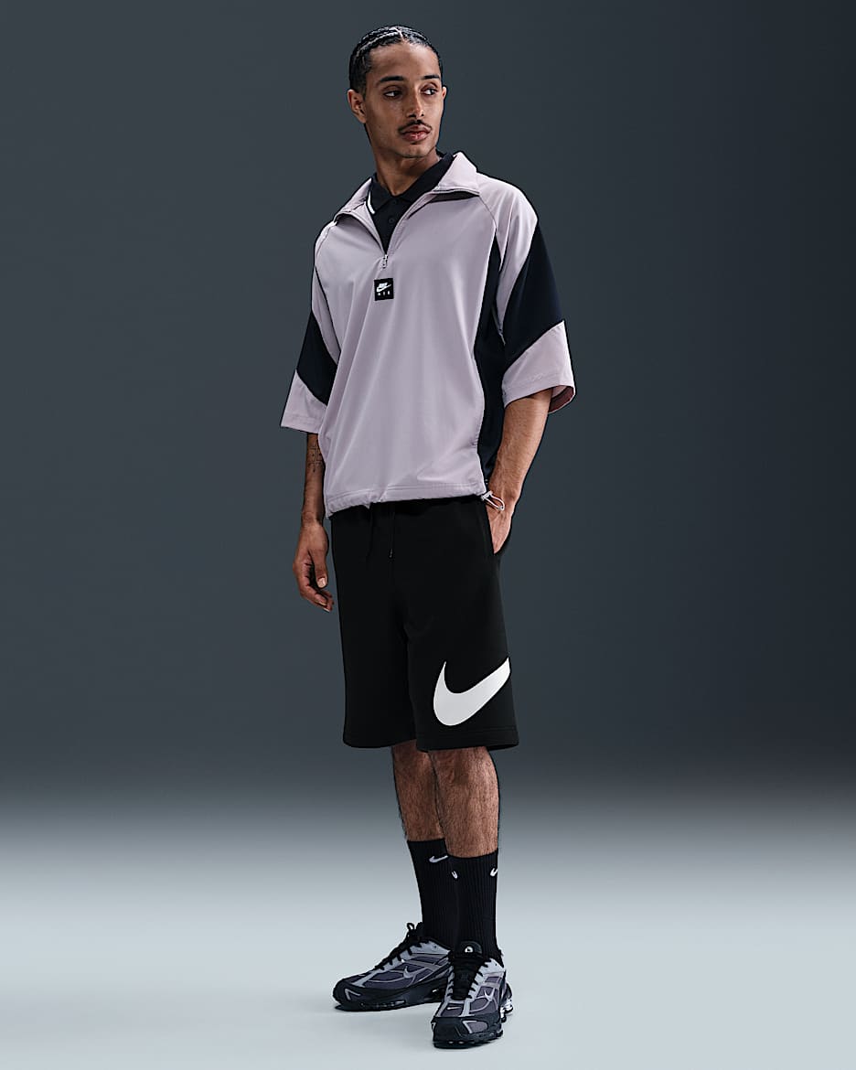 Nike Club Men's Fleece Shorts - Black/Black/White