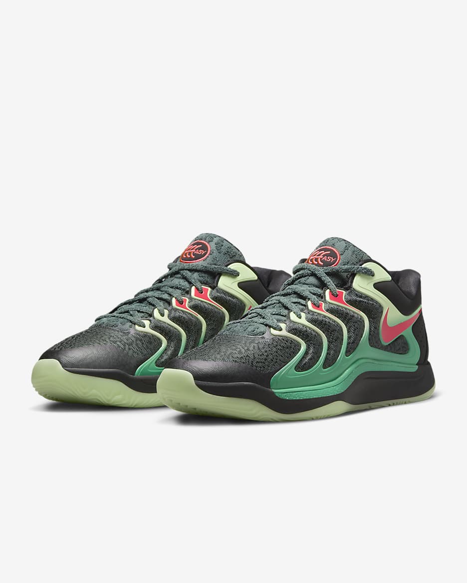 Chaussure de basket KD17 - Noir/Vintage Green/Night Forest/Bright Crimson