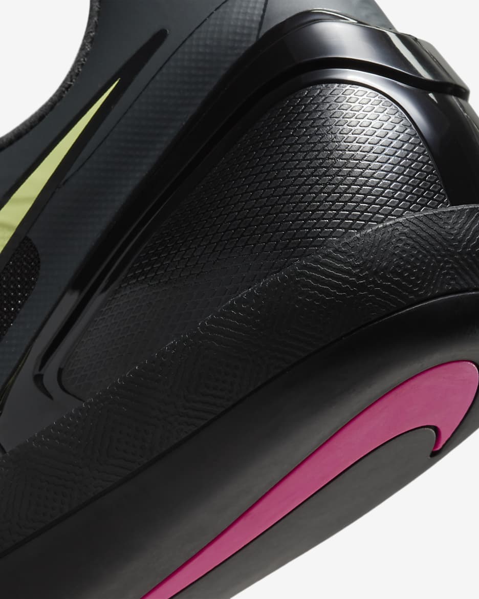 Nike Zoom Rotational 6 Track and field werpschoenen - Anthracite/Zwart/Light Lemon Twist/Fierce Pink