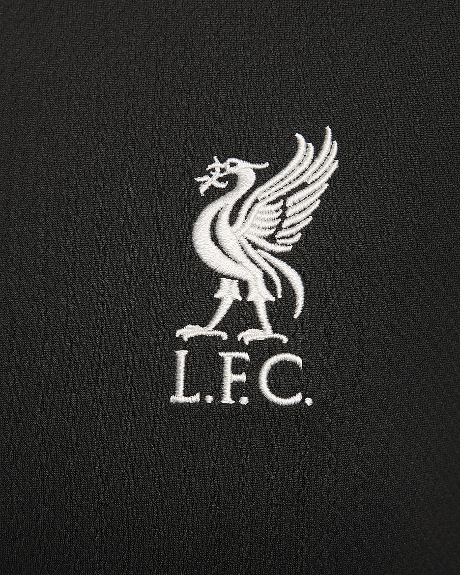 Liverpool FC 2024/25 Stadium (bortedrakt) Nike Dri-FIT Replica fotballdrakt til dame - Svart/Anthracite/Washed Teal/Sail