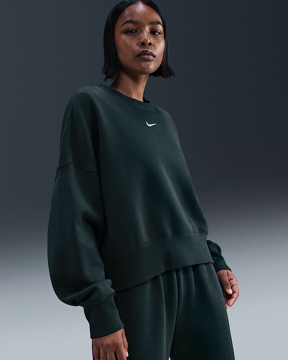Nike Sportswear Phoenix Fleece Women's Over-Oversized Crew-Neck Sweatshirt - Seaweed/Sail