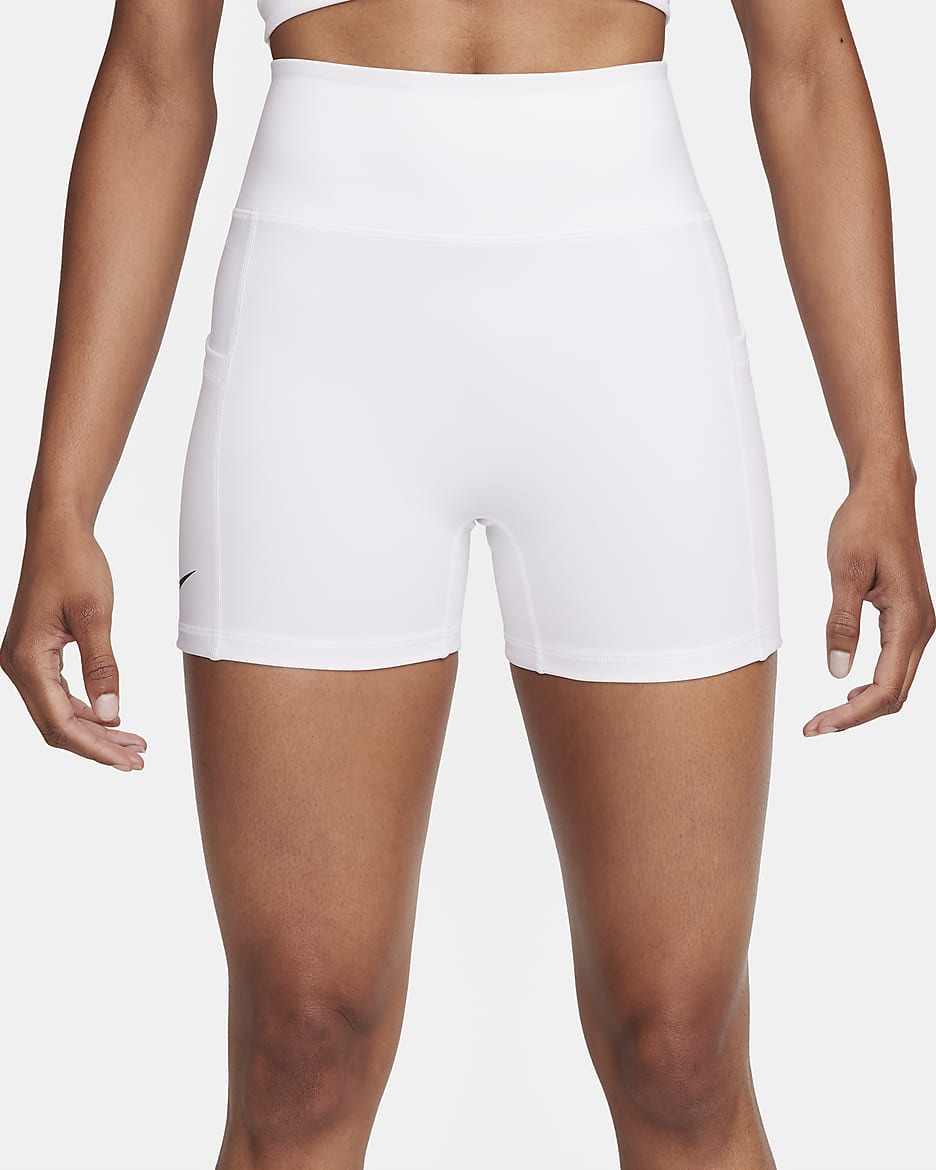 NikeCourt Advantage Dri-FIT tennisshorts til dame - Hvit/Svart