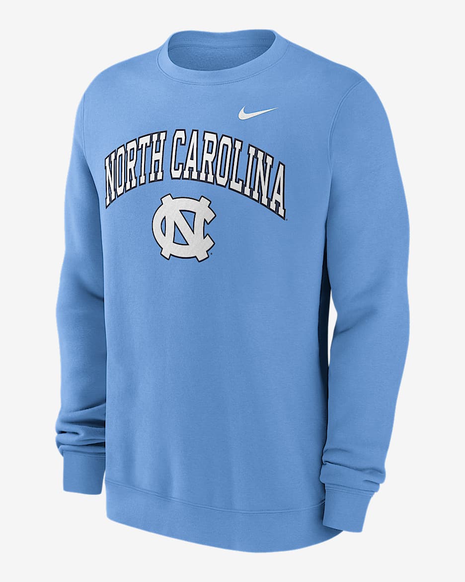 North Carolina Arch Men's Nike College Pullover Crew - Light Blue