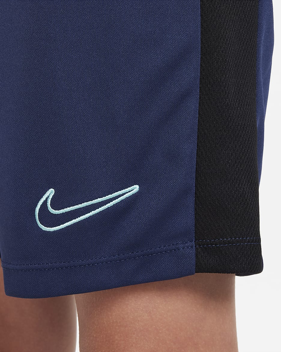 Nike Dri-FIT Academy23 Kids' Football Shorts - Midnight Navy/Black/Hyper Turquoise