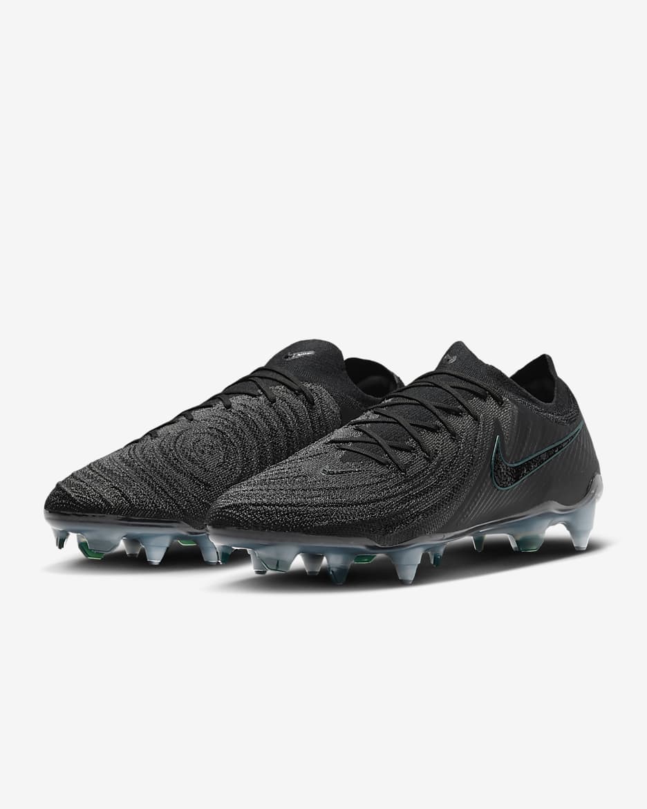 Nike Phantom GX 2 Elite SG Low-Top-Fußballschuh - Schwarz/Deep Jungle/Schwarz