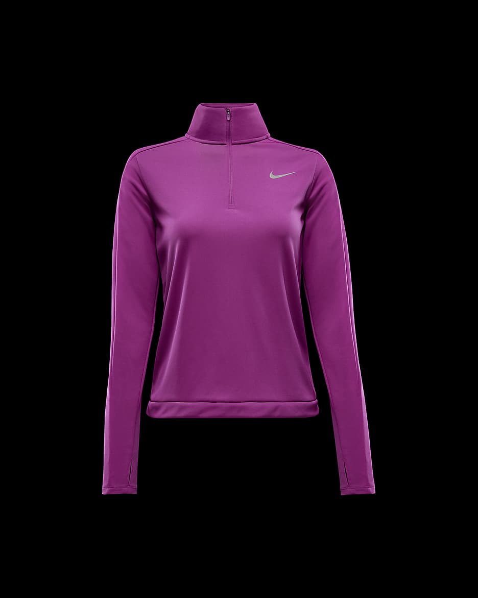 Nike Dri-FIT Pacer rövid cipzáras női pulóver - Hot Fuchsia