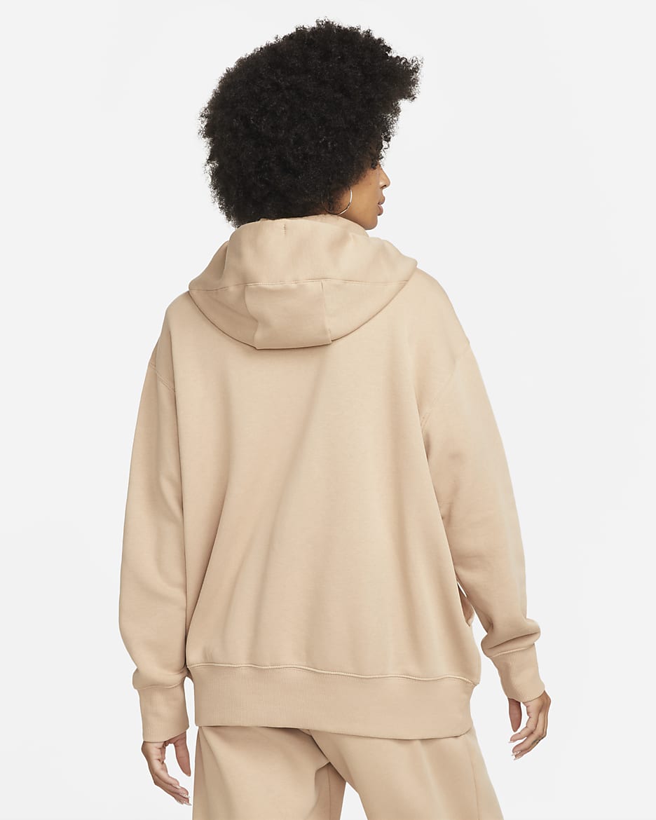 Sweat à capuche et zip oversize Nike Sportswear Phoenix Fleece pour Femme - Hemp/Sail