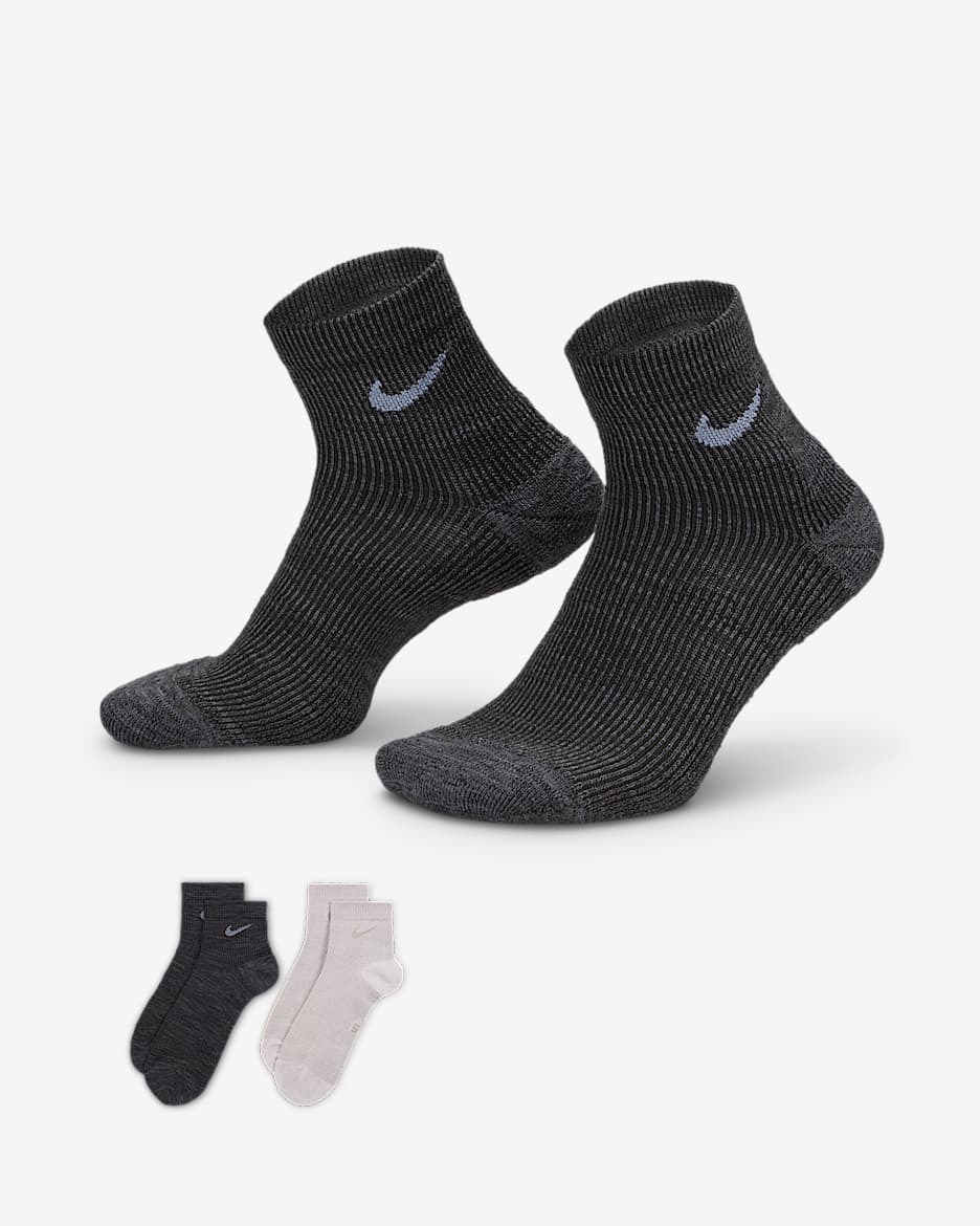 Nike Everyday Cushioned Ankle Socks (2 Pair) - Multi-Color