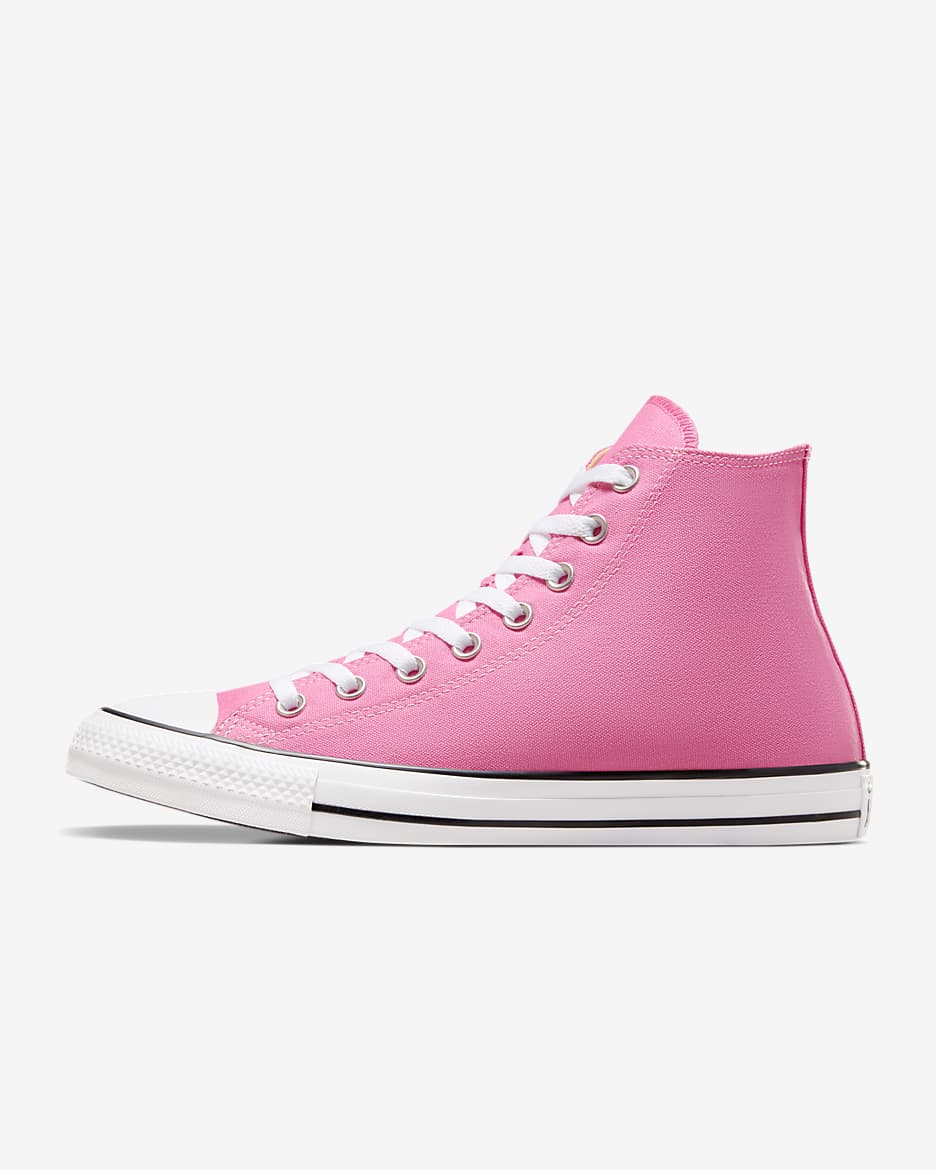 Tenis unisex de perfil alto Converse Chuck Taylor All Star - Rosa