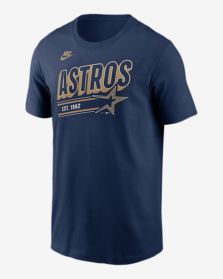 Houston Astros Cooperstown Retro Men's Nike MLB T-Shirt - Midnight Navy