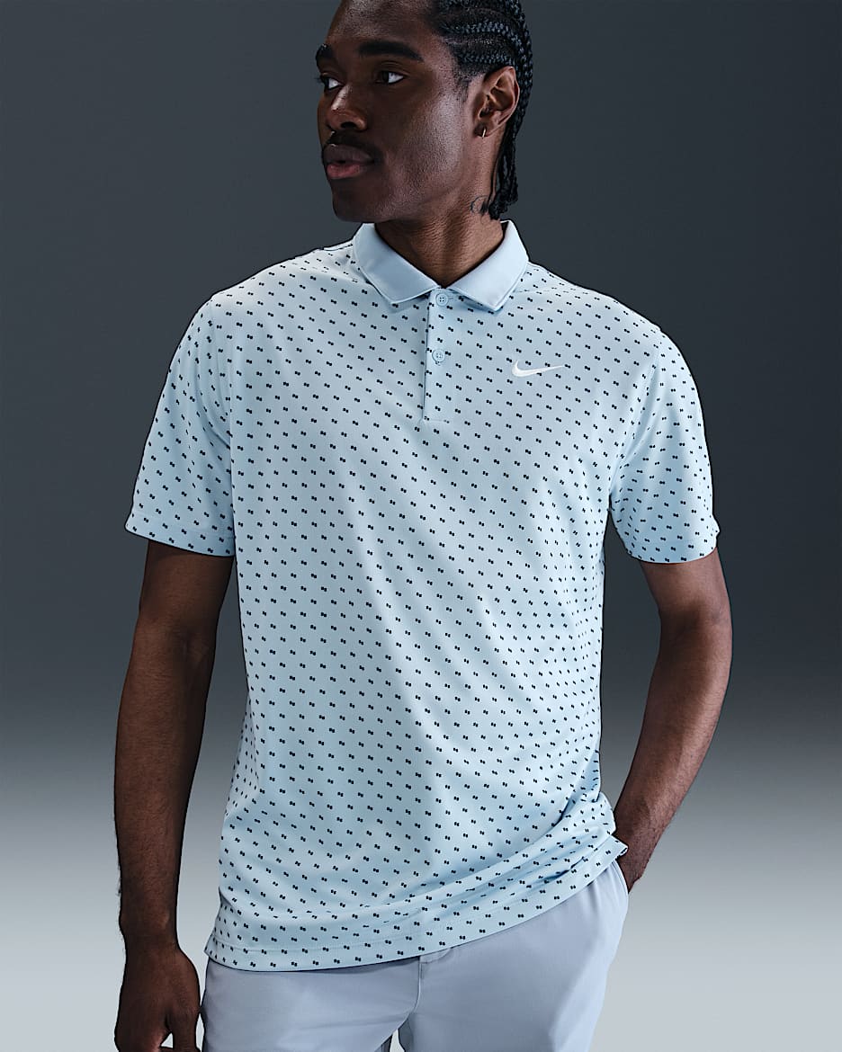 Nike Victory+ Men's Dri-FIT Golf Polo - Light Armory Blue/White