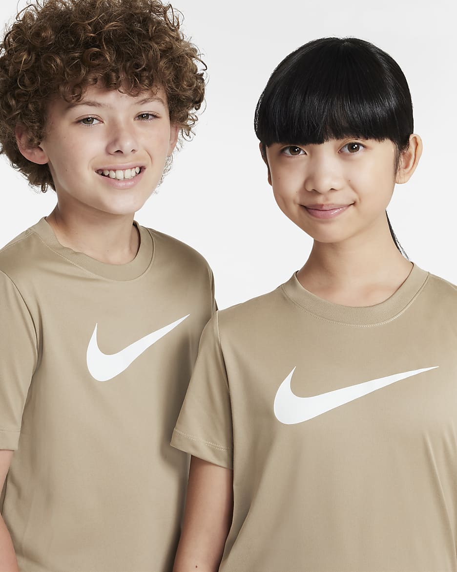 Playera Dri-FIT para niños talla grande Nike Legend - Caqui