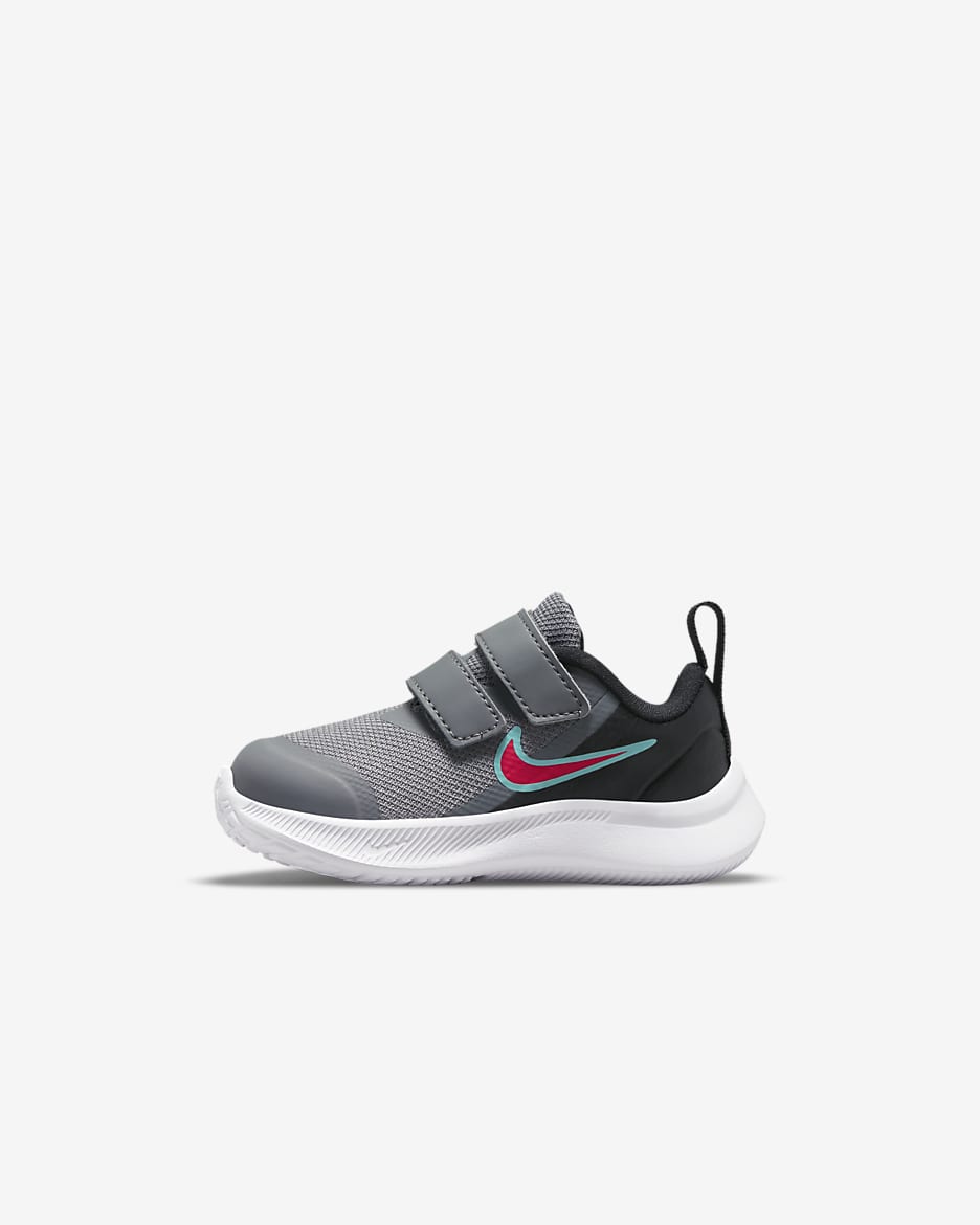 Nike Star Runner 3 Baby/Toddler Shoes - Smoke Grey/Black/Siren Red