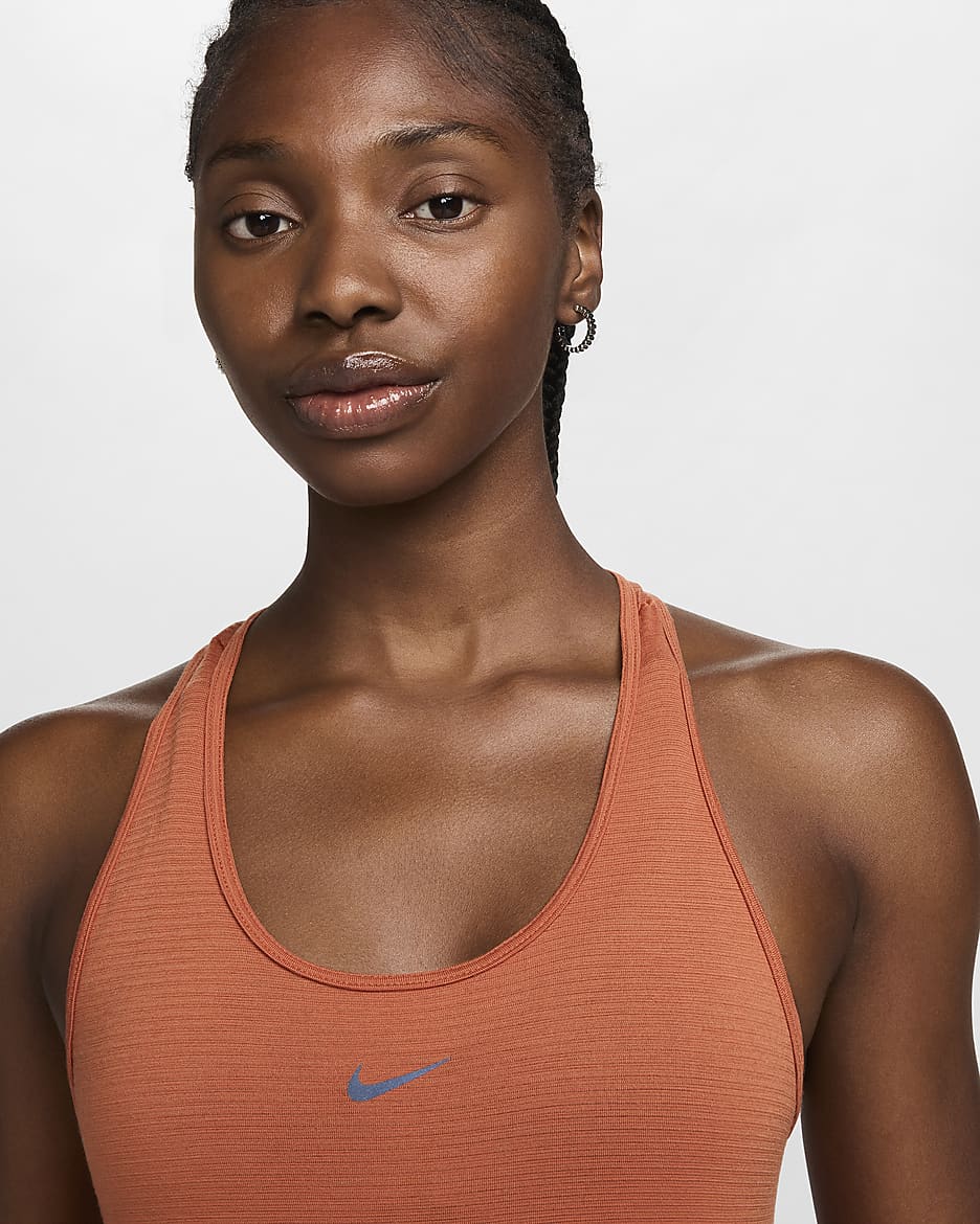 Nike Swift Dri-FIT wollen hardlooptanktop voor dames - Burnt Sunrise