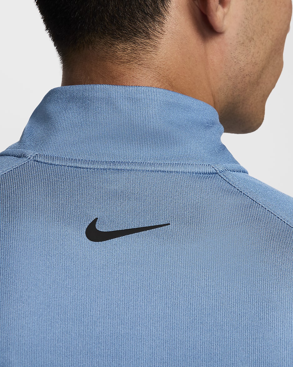 Haut de golf à demi-zip Dri-FIT ADV Nike Tour pour homme - Aegean Storm/Glacier Blue/Noir