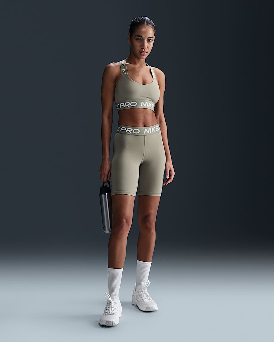 Calções de 20 cm Nike Pro 365 para mulher - Light Army/Branco