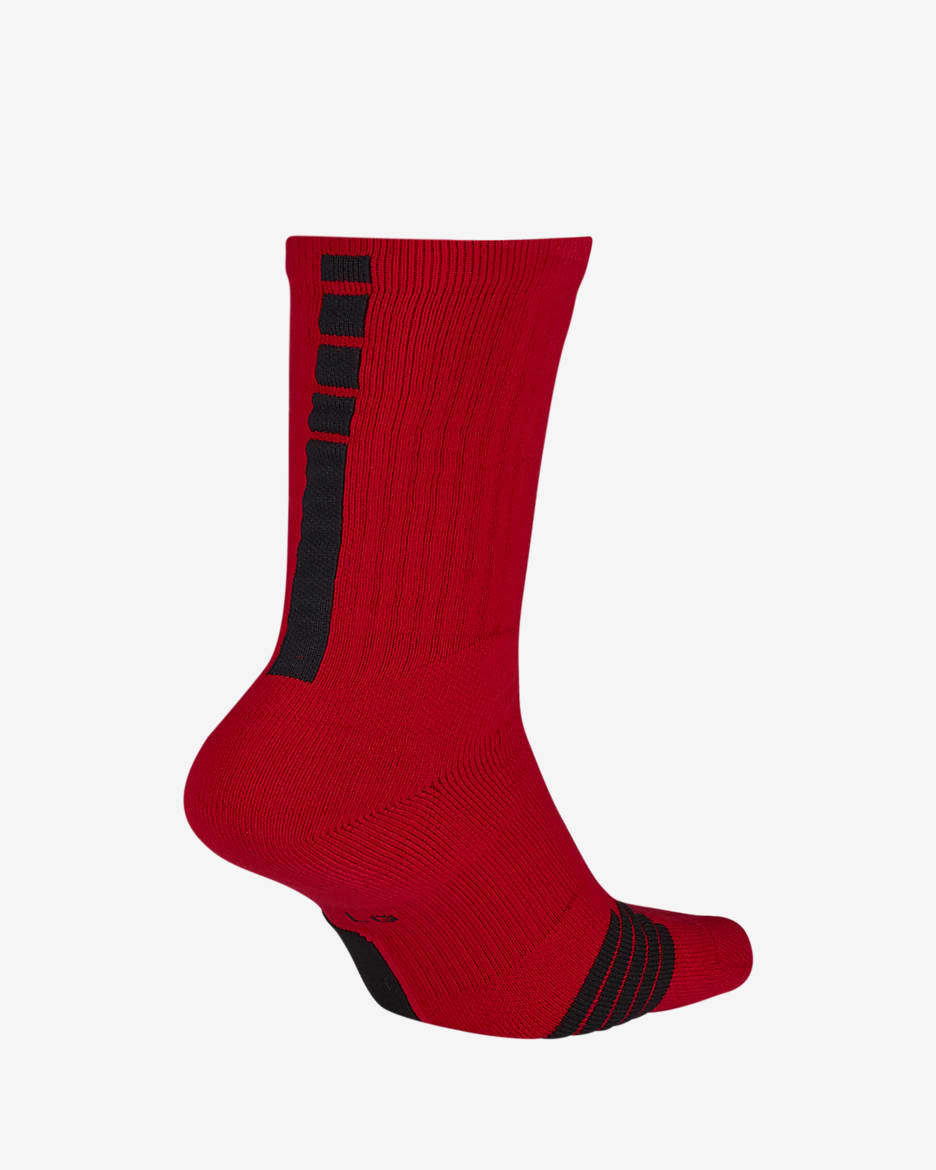 Basketbalové ponožky Nike Elite Crew - University Red/Černá/Černá
