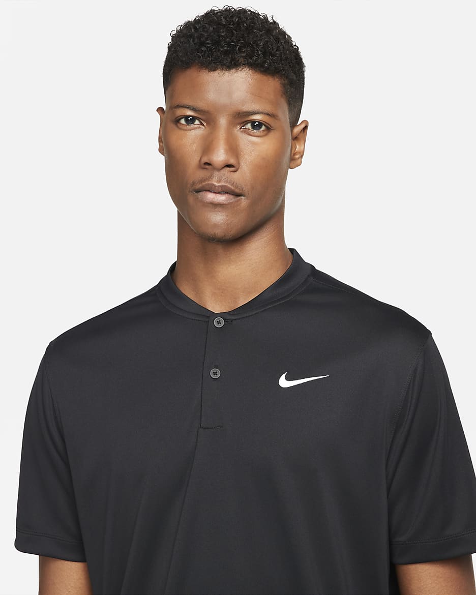 NikeCourt Dri-FIT Men's Tennis Blade Polo - Black/White