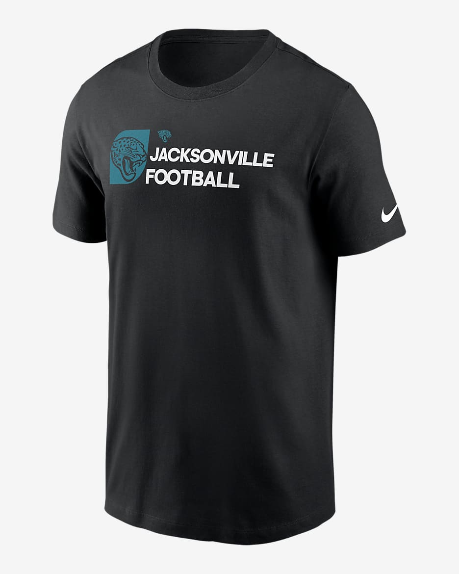 Jacksonville Jaguars Team Outline Essential T-Shirt Men's Nike NFL T-Shirt - Black