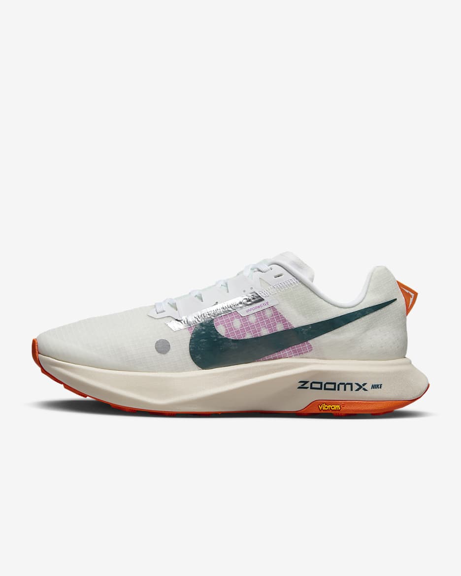 Nike Ultrafly Men's Trail-Racing Shoes - White/Safety Orange/Vivid Grape/Deep Jungle