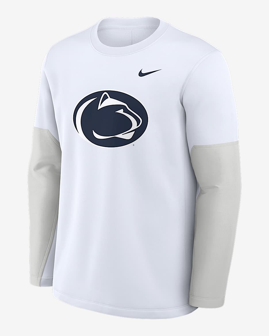 Penn State Sideline Coach Men's Nike Therma-FIT College Long-Sleeve T-Shirt - White