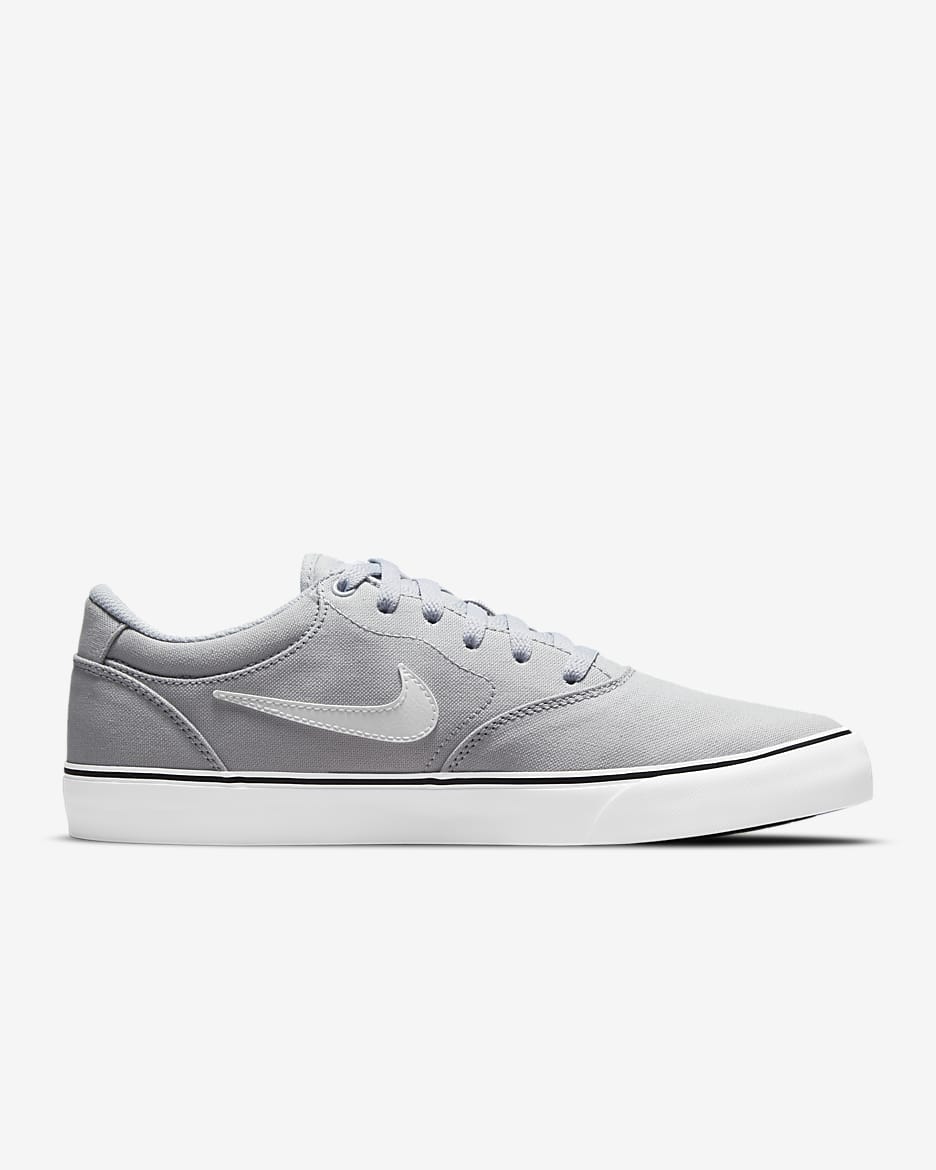 Nike SB Chron 2 Canvas Skate Shoe - Wolf Grey/Wolf Grey/Black/White