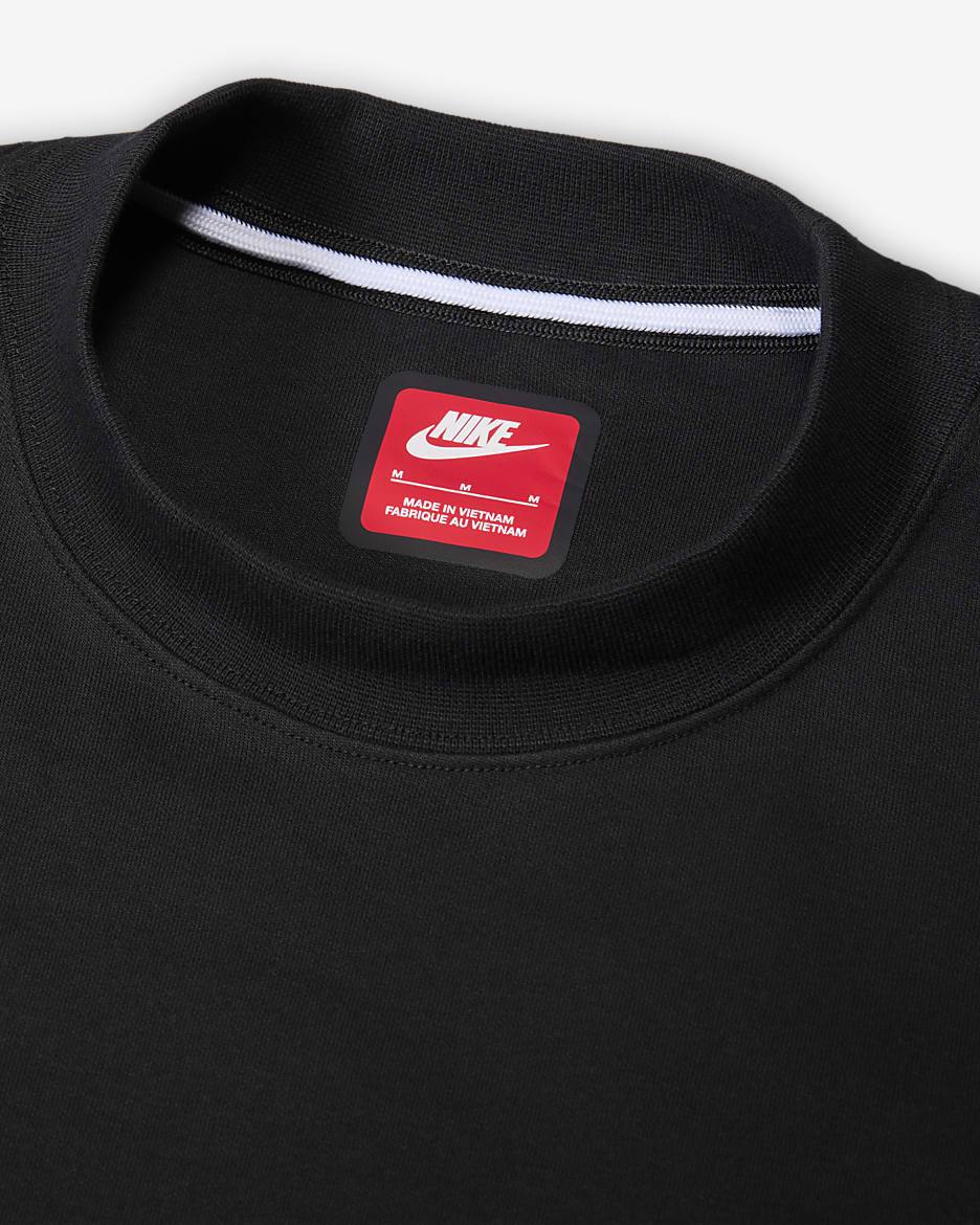 Nike Tech Men's Short-Sleeve Fleece Top - Black/Black