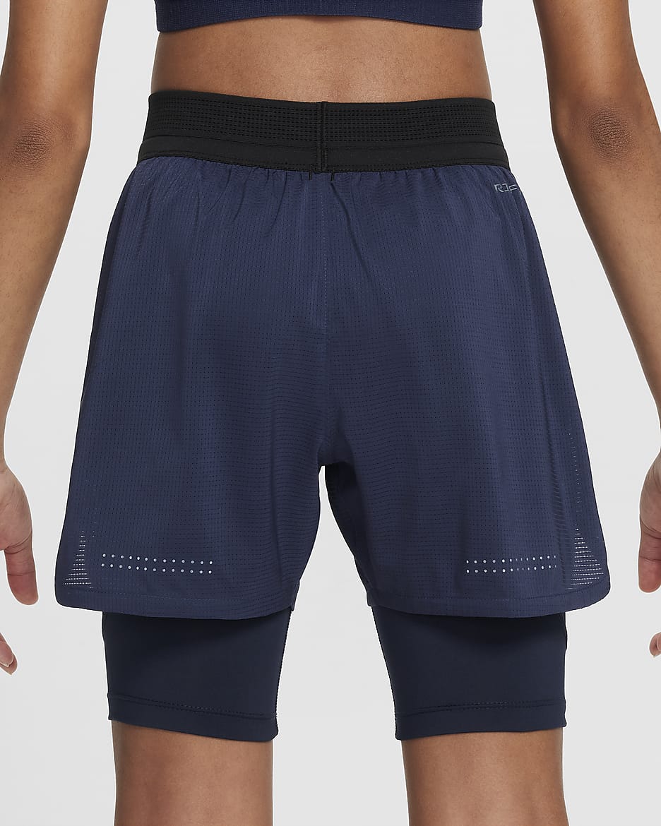 Spodenki treningowe dla dużych dzieci (chłopców) Dri-FIT ADV Nike Multi Tech - Midnight Navy/Obsidian/Czerń