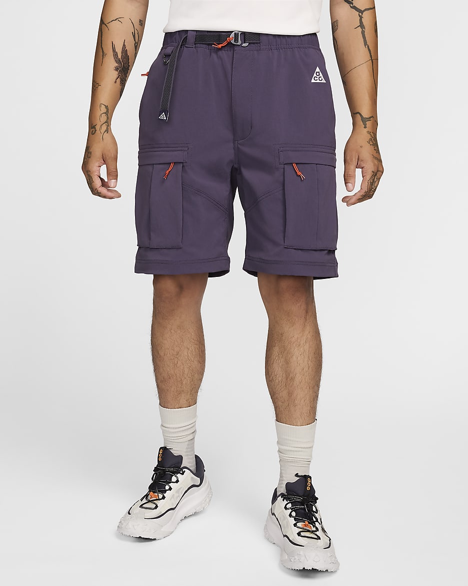 Pantaloni cargo Nike ACG "Smith Summit" - Uomo - Dark Raisin/Nero/Safety Orange/Summit White