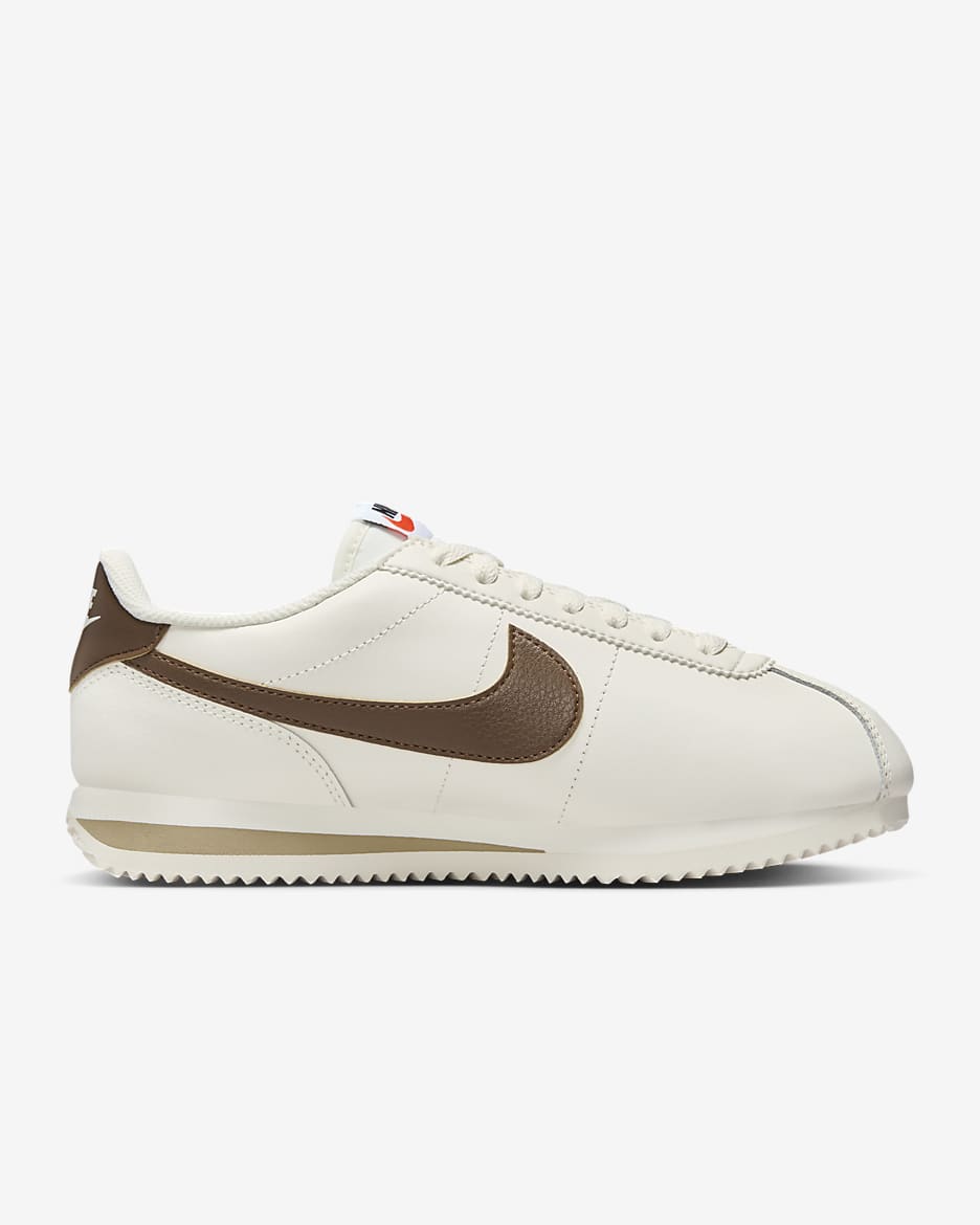 Nike Cortez Leather Women's Shoes - Sail/Khaki/White/Cacao Wow