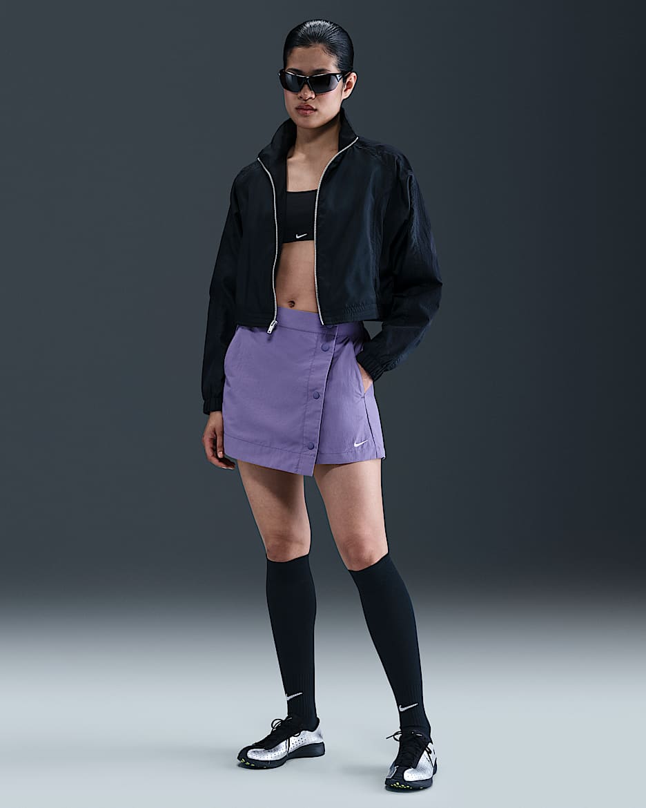 Nike Sportswear Essential Women's Woven Skort - Dusty Amethyst/White