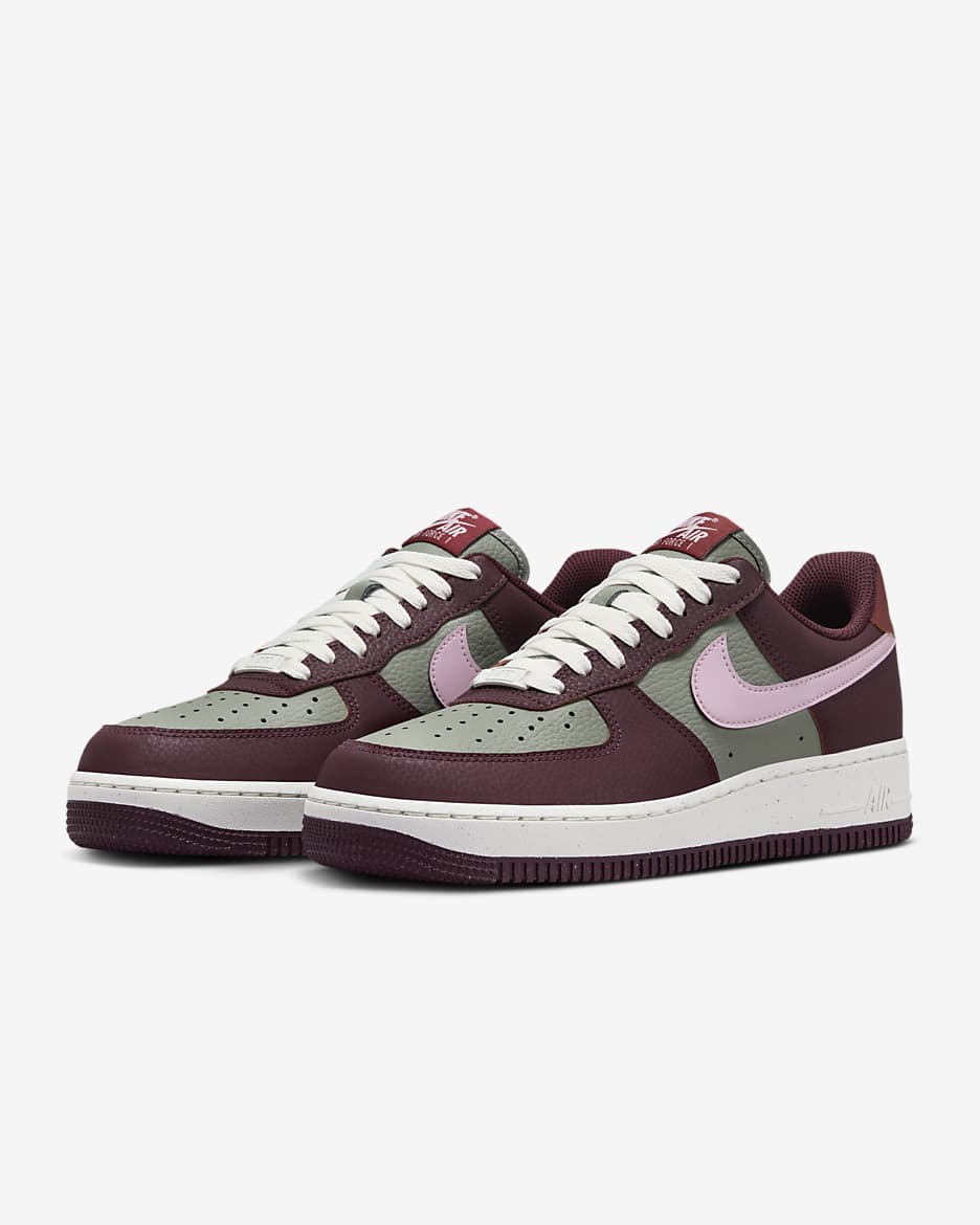 Nike Air Force 1 '07 Next Nature Women's Shoes - Burgundy Crush/Dark Stucco/Sail/Pink Foam