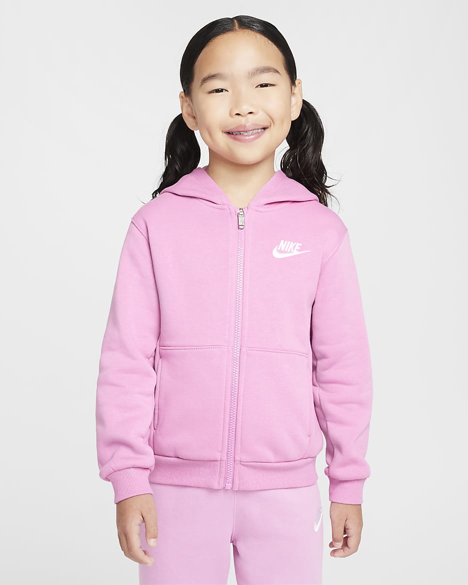 Nike Full-Zip Club Set Little Kids 2-Piece Hoodie Set - Magic Flamingo