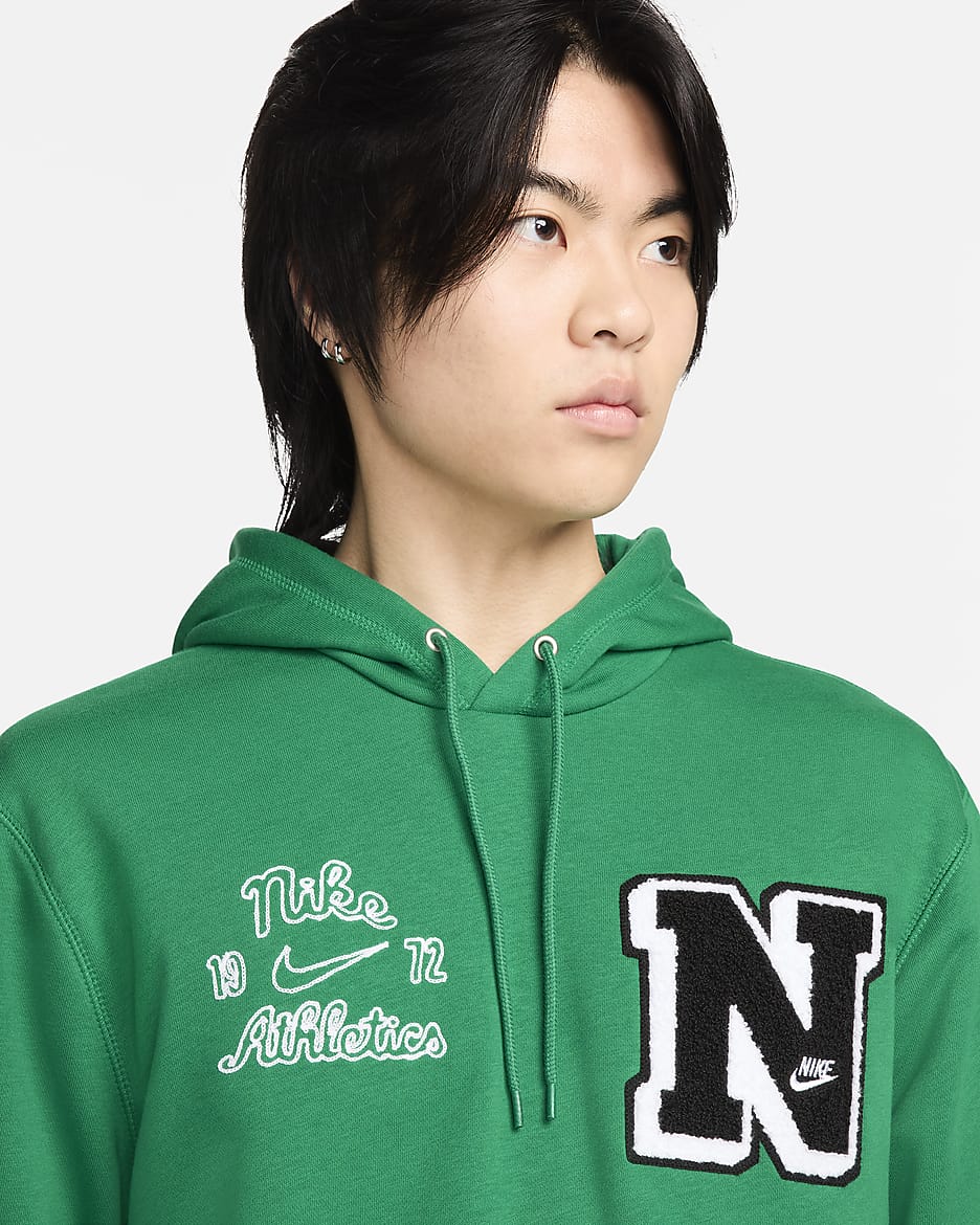 Nike Club Fleece Men's French Terry Pullover Hoodie - Malachite