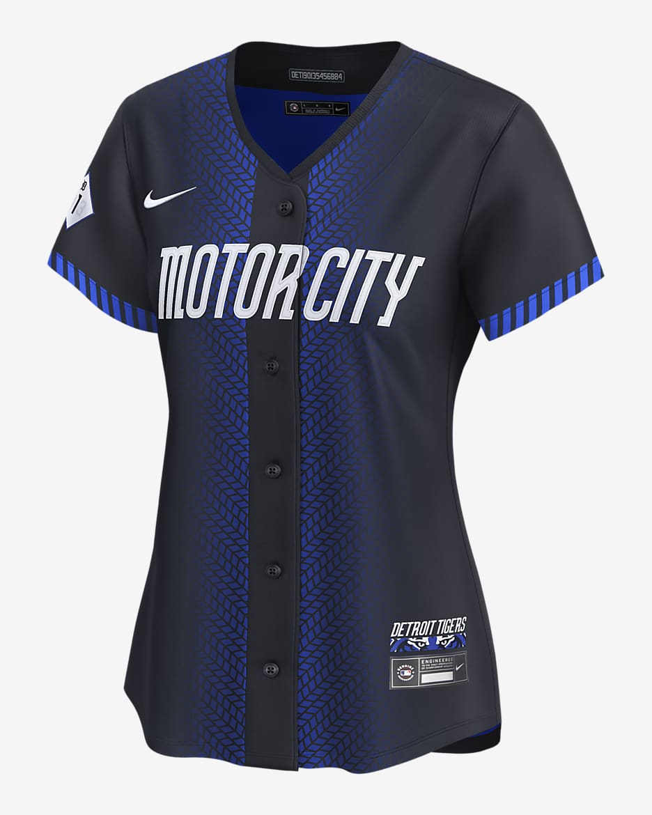 Jersey Nike Dri-FIT ADV de la MLB Limited para mujer Javier Báez Detroit Tigers City Connect - Azul marino