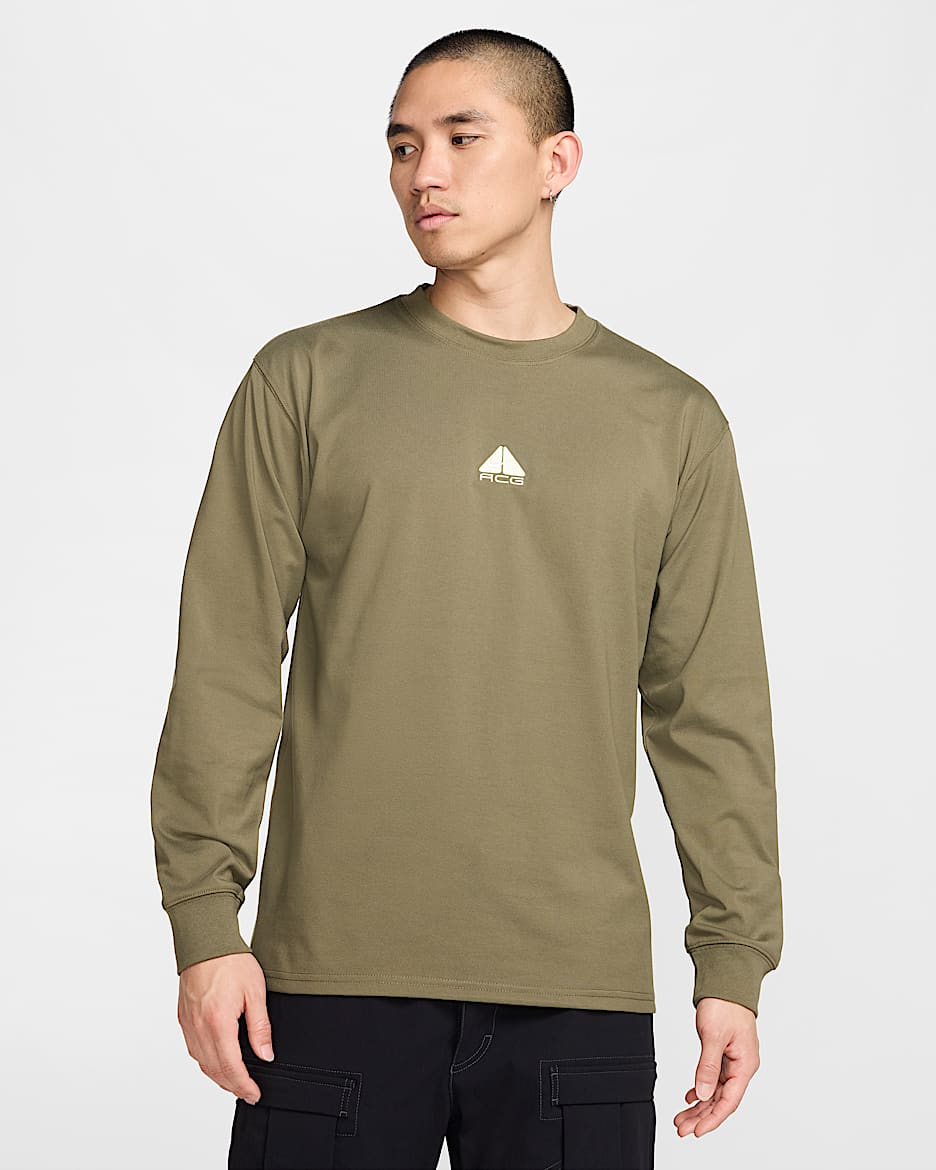 เสื้อยืดแขนยาวผู้ชาย Nike ACG "Lungs" - Medium Olive