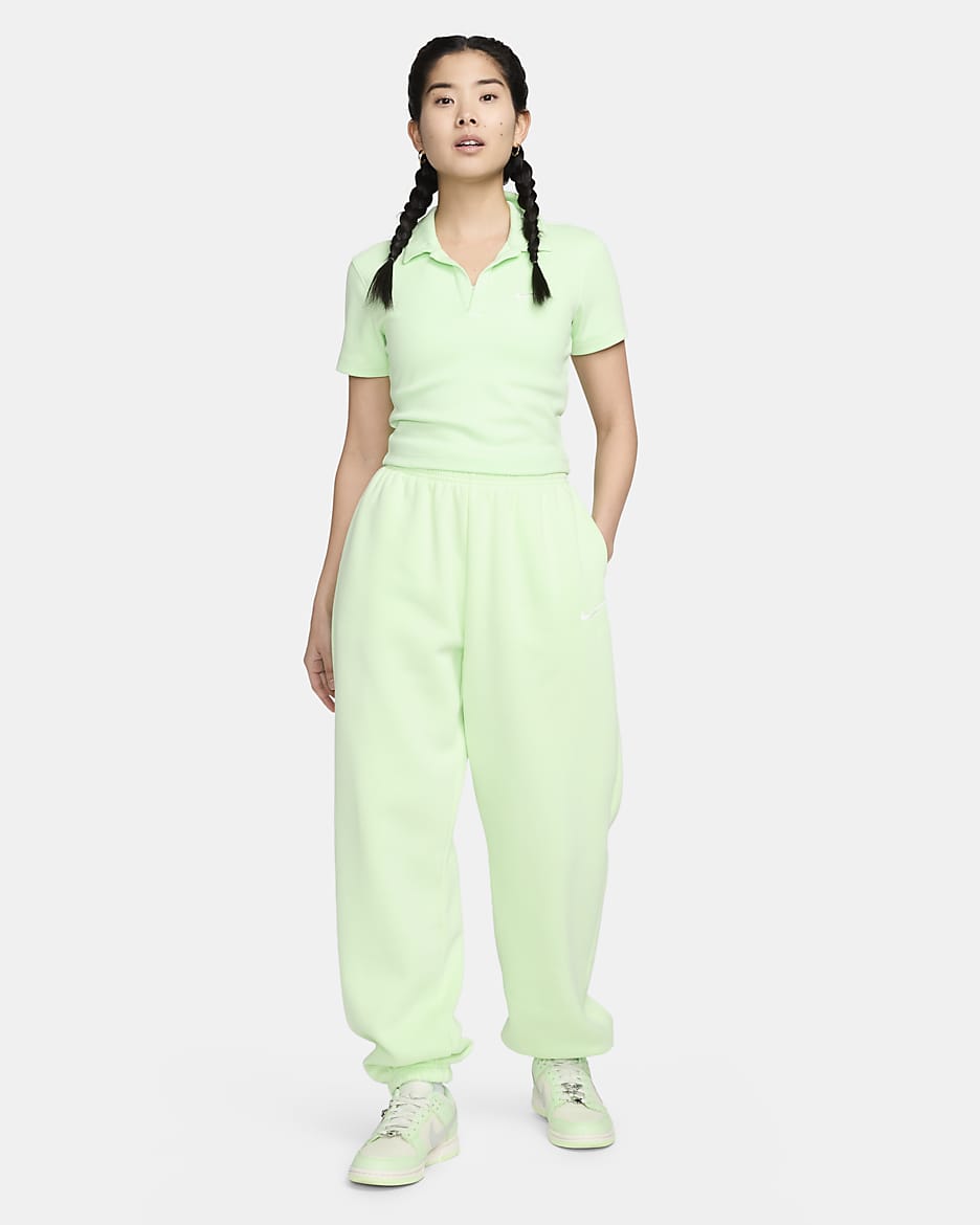 Nike Sportswear Essential 女款短袖有領衫 - Vapor Green/Sail