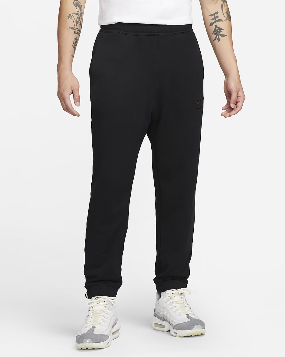Nike Air Men's French Terry Joggers - Black/Black