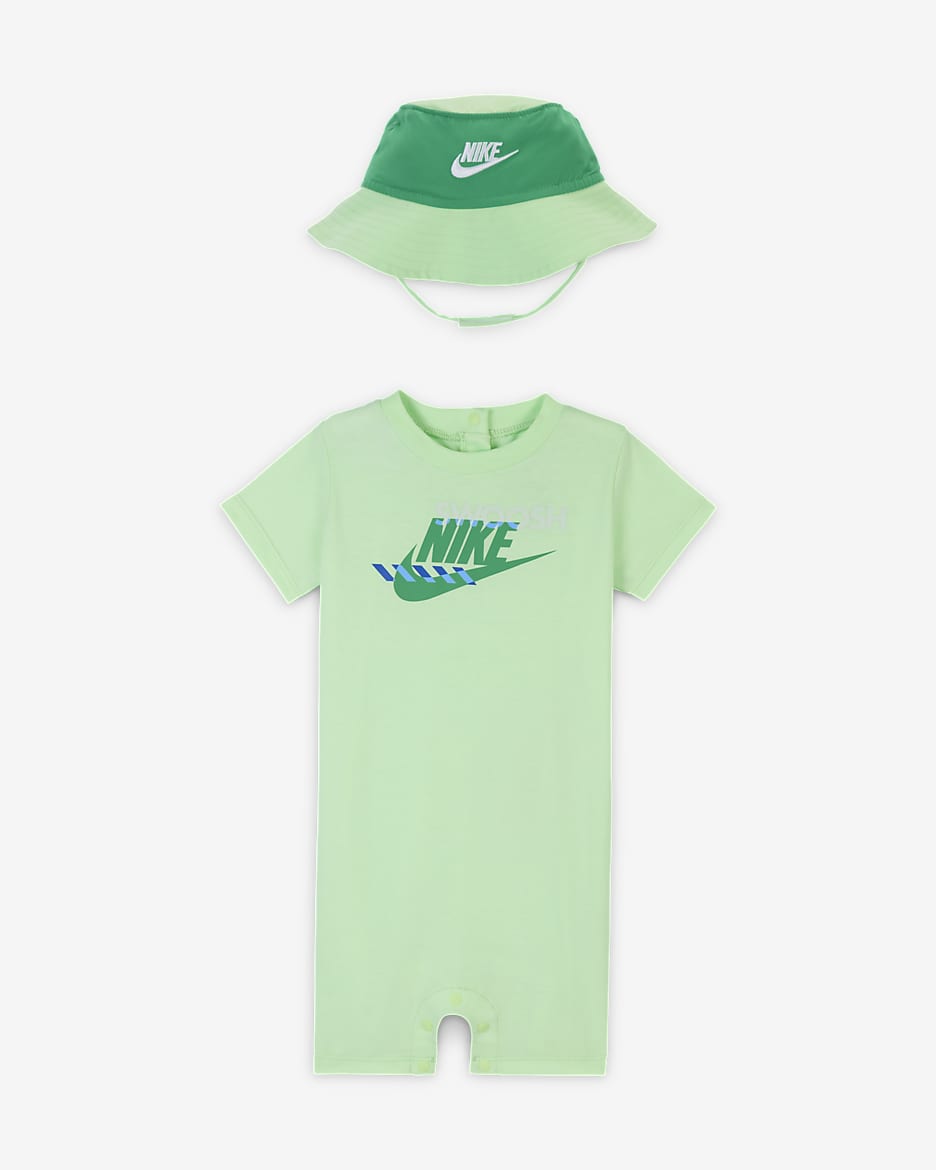 Ensemble combishort et bob Nike Sportswear PE pour bébé (12 - 24 mois) - Vapor Green