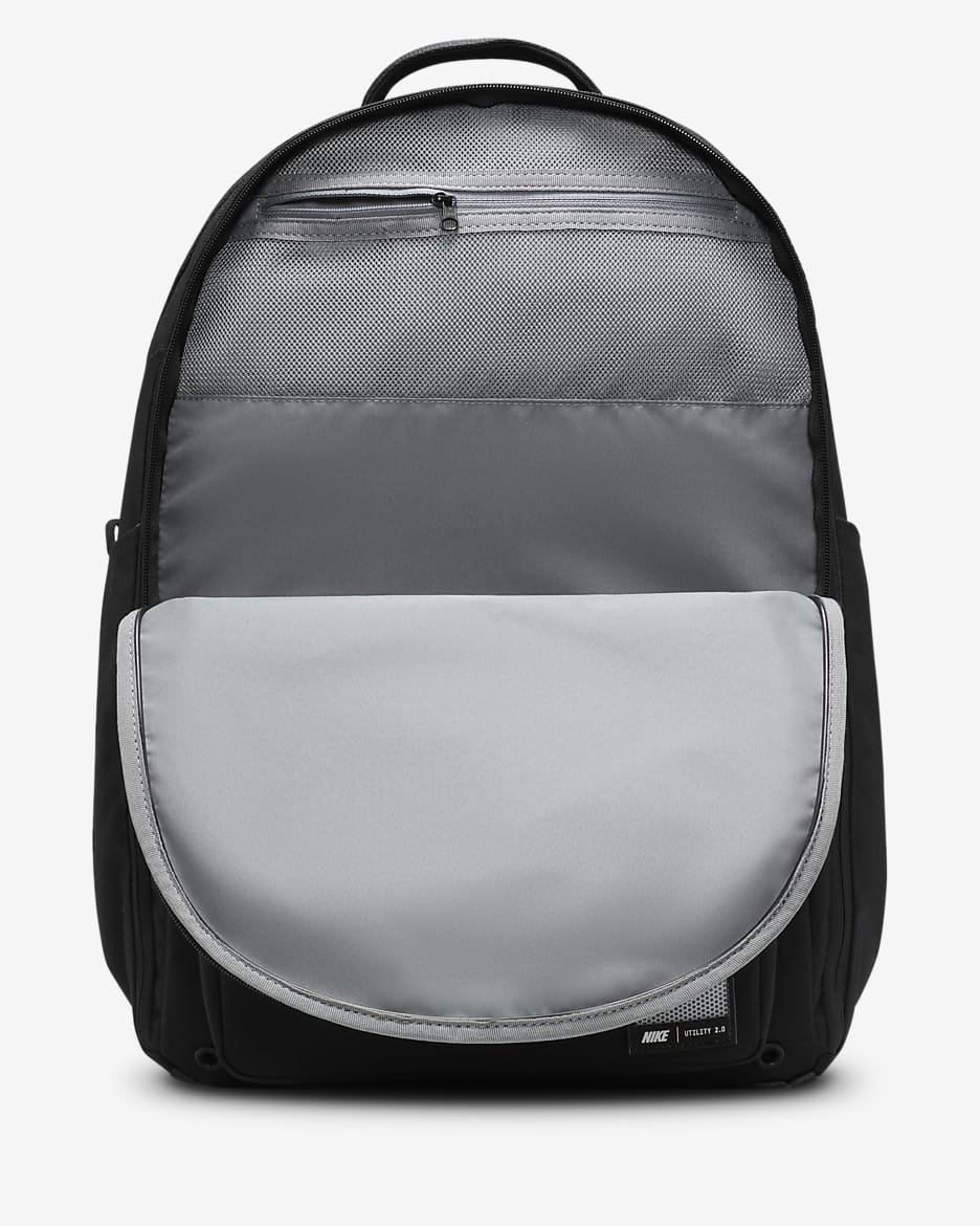 Mochila Nike Utility Power (33 L) - Negro/Negro/Blanco