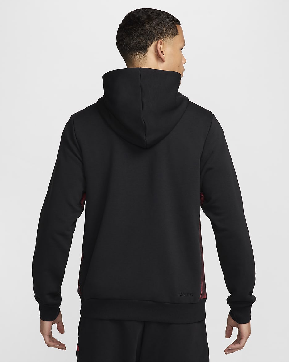 F.C. Barcelona Standard Issue Away Men's Nike Dri-FIT Football Pullover Hoodie - Black/Black