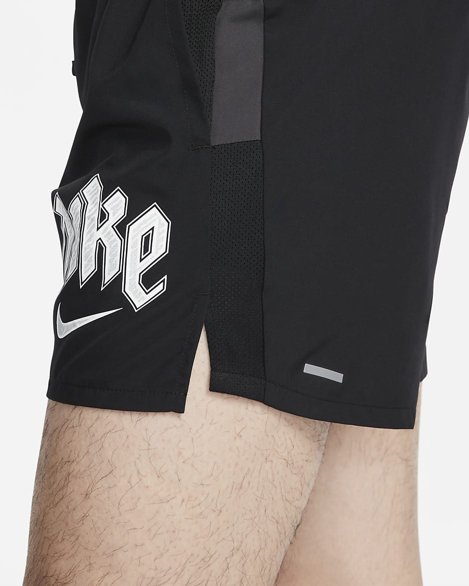 Nike Dri-FIT Run Division Challenger Men's 13cm (approx.) Brief-Lined Running Shorts - Black/Anthracite