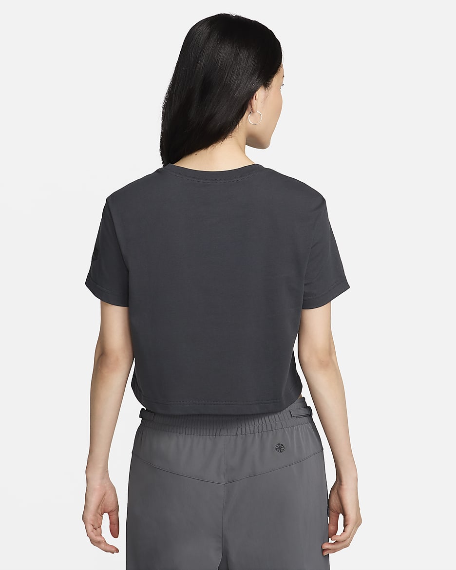 Nike Sportswear Women's Cropped T-Shirt - Dark Smoke Grey/Dark Smoke Grey